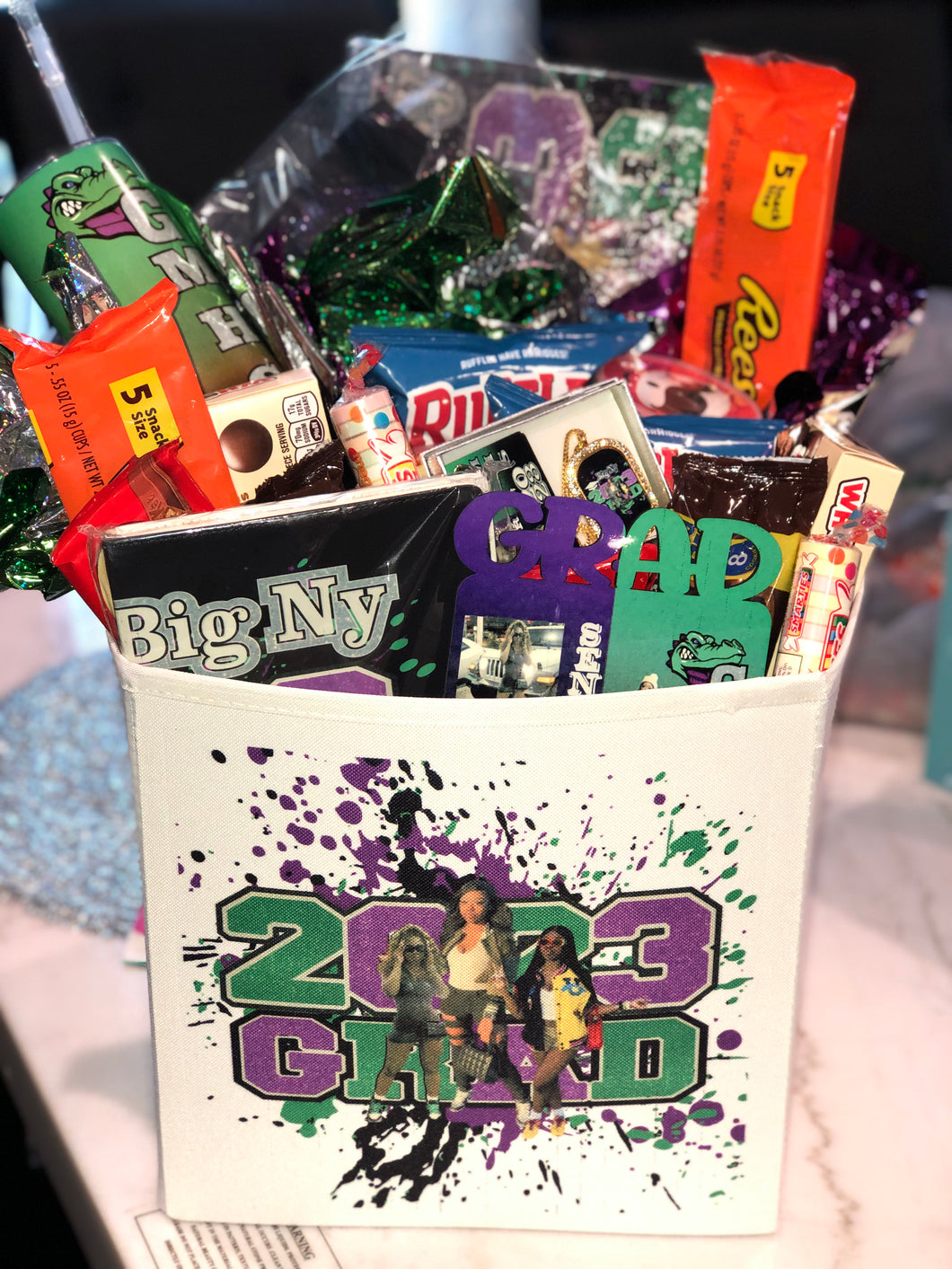 CUSTOM GRADUATION SNACK BIN ONLY