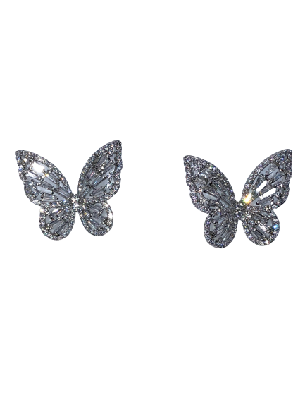 Crystal Butterfly Fashion Accessory Earrings - Xtreme Bling