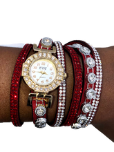 Load image into Gallery viewer, Crystal watch and bracelet in one - Xtreme Bling

