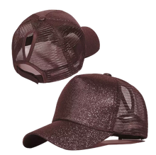 Load image into Gallery viewer, SPARKLE &amp; SHINE BASEBALL PONYTAIL HAT

