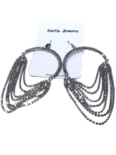 Load image into Gallery viewer, Crystal Tassel Dangle Earrings - Xtreme Bling
