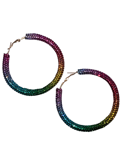 Jeweled Hoops - Xtreme Bling