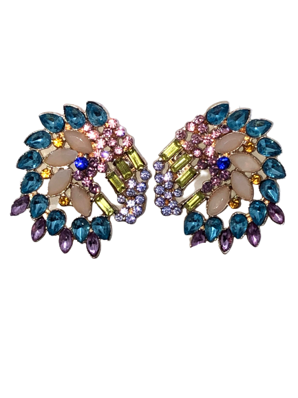 Native Rhinestone Earrings - Xtreme Bling