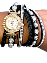 Load image into Gallery viewer, Crystal watch and bracelet in one - Xtreme Bling
