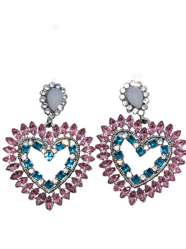 Dial My Heart Rhinestone Dangle Earrings - Xtreme Bling