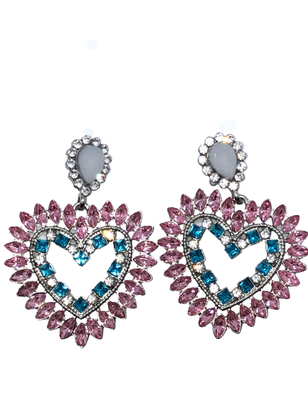 Dial My Heart Rhinestone Dangle Earrings - Xtreme Bling