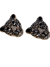 Load image into Gallery viewer, Panther Head Earring and Necklace Set
