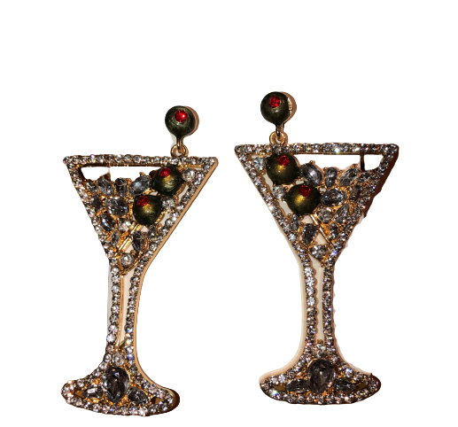 CRYSTAL MARTINI EARRINGS
