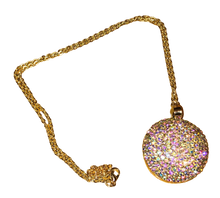 Load image into Gallery viewer, DOME CRYSTAL PENDANT NECKLACE AND EARRINGS SET
