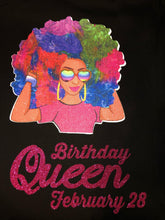 Load image into Gallery viewer, Custom Birthday Queen Tee - Xtreme Bling
