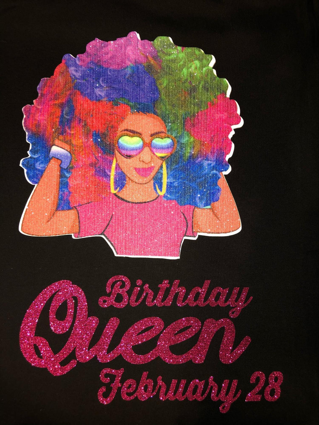 Custom Birthday Queen Tee - Xtreme Bling